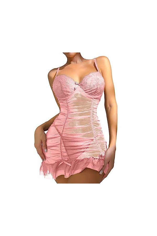 Ensemble Lingerie Sexy Femme Érotique, Ensemble de Lingerie pour Femme Résille Lingerie Sexy Vêtements de Nuit Bodystockings 