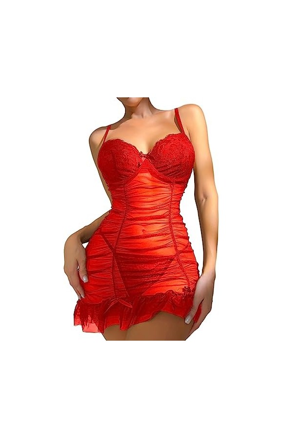 Ensemble Lingerie Sexy Femme Érotique, Ensemble de Lingerie pour Femme Résille Lingerie Sexy Vêtements de Nuit Bodystockings 