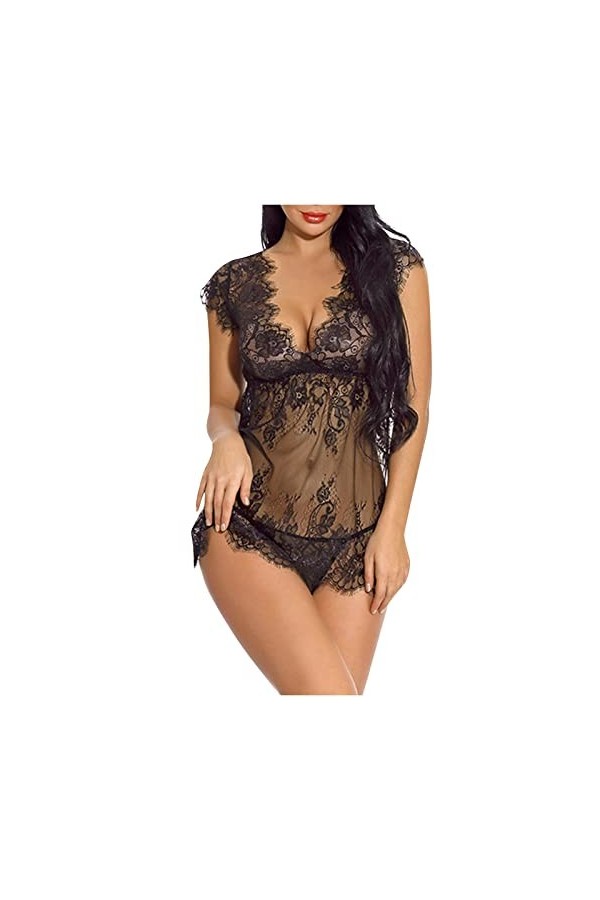 Générique Lingerie Sexy, Femmes Une Pièce En Creusée Avec V Profond Et Sexy Body Femme Érotique Mini Jupe Club Libertin Homme