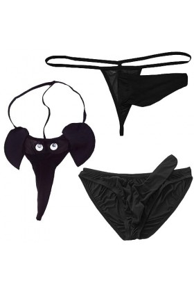 VemeFufu Hommes String G String Slip Tanga Hommes Éléphant Tronc Sexy Sous-vêtements Hommes Chaud Taille Basse Élastique Mank