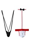 VemeFufu Hommes Sexy String Tanga String Sous-vêtements Hommes Chaud Borat Mankini V-Strap Thong Élastique Thong Mâle Culotte