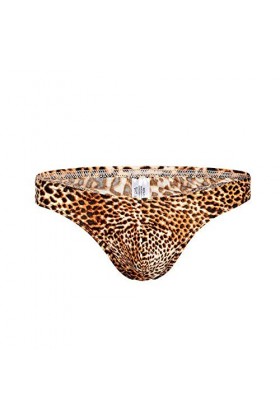 VemeFufu String Tanga Sexy Léopard Sous-Vêtements Hommes Shorts de Sport Sous-Vêtements Hommes Chaud Taille Basse Élastique S