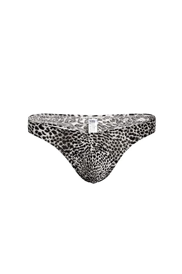 VemeFufu String Tanga Sexy Léopard Sous-Vêtements Hommes Shorts de Sport Sous-Vêtements Hommes Chaud Taille Basse Élastique S