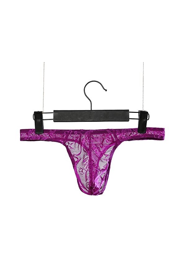 YYKSYDPT Homme String Sexy Dentelle Slip Thongs sous-vêtement Lingerie Respirant Poche T-Back Tangas as4, Alpha, jaspo_m, 2X