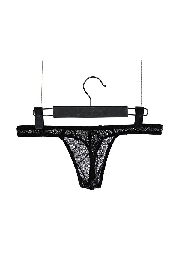 YYKSYDPT Homme String Sexy Dentelle Slip Thongs sous-vêtement Lingerie Respirant Poche T-Back Tangas as4, Alpha, jaspo_m, 2X