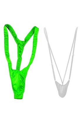 String Mankini pour Homme Taille Unique Couleur Vert + Rouge A.LV+A.Hong 