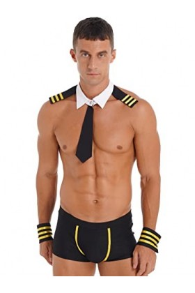 Alvivi Sexy-Homme Sissy-String De Sailor Boxer Sexy Cosplay Marine Uniforme Costume Tenues Lingerie Érotique Vêtement De Nuit