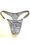 PIYAX Strings en Nylon pour Hommes translucides Slips de Bikini à Boutons Sexy pour Hommes G-String Gay