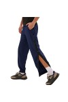 Gefomuofe Pantalon de survêtement pour homme avec fermeture éclair sur le côté - Boutonnière à ouvrir - Pantalon de jogging -