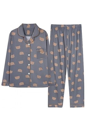 Soutien Gorge avec Armature Lot Pyjamas Femmes Automne Et Hiver À Manches Longues Gilet Costume Pantalon Plus La Taille Servi