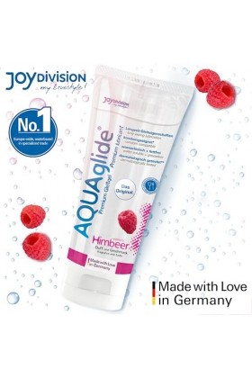 JOYDIVISION AQUAglide Lubrifiant Framboise 100 ml I Lubrifiant à base deau I Lubrifiant Premium avec goût & parfum I Lubrifi