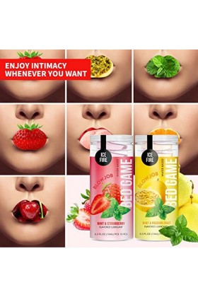 Lubrifiant Comestible Aromatisé pour Fellation Orale Gelée Sexe Eau Orale pour Couple Adulte, Lubrifiant Sans Rinçage Paquet 