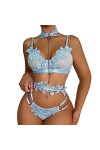 Lingerie Sexy Femme Coquine Hot, Ensemble de Lingerie Sexy pour Femme avec Porte Jarretelles Soutien Gorge et Culotte en Mail