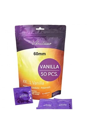 VIBRATISSIMO Préservatifs Mix - lot de 50 mixtes I Sensationnels & extra lubrifiés I Préservatifs pour hommes I Pochette de p