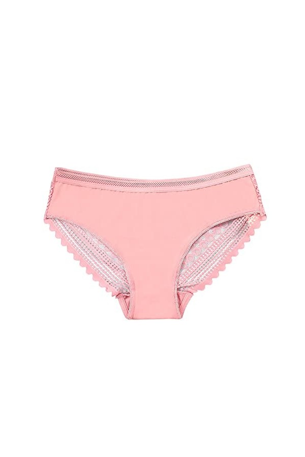 BOTCAM Ice Taille Milieu Persécution Transparent Femmes Dentelle Gros Sous-vêtements Sexy Bas Corset Lingerie Sexy, Rose, S