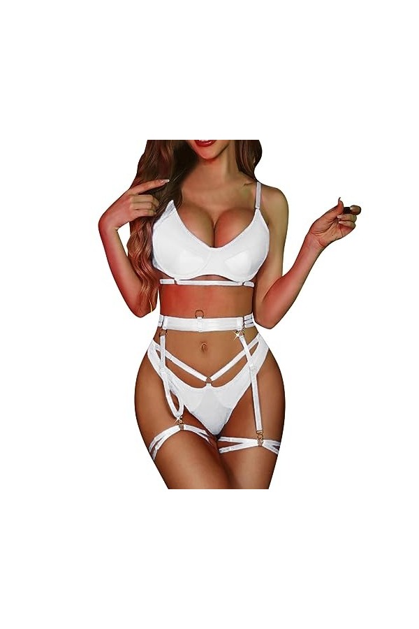 sous Vêtements Femme Sexy Hot, Ensemble de Lingerie pour Femme Résille Lingerie Sexy Vêtements de Nuit Bodystockings Robe Tra