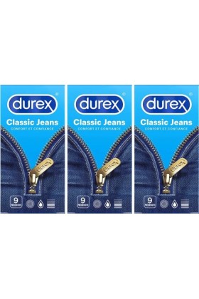 Durex Préservatif Classic Jeans confort et confiance - 3x9 Préservatifs…