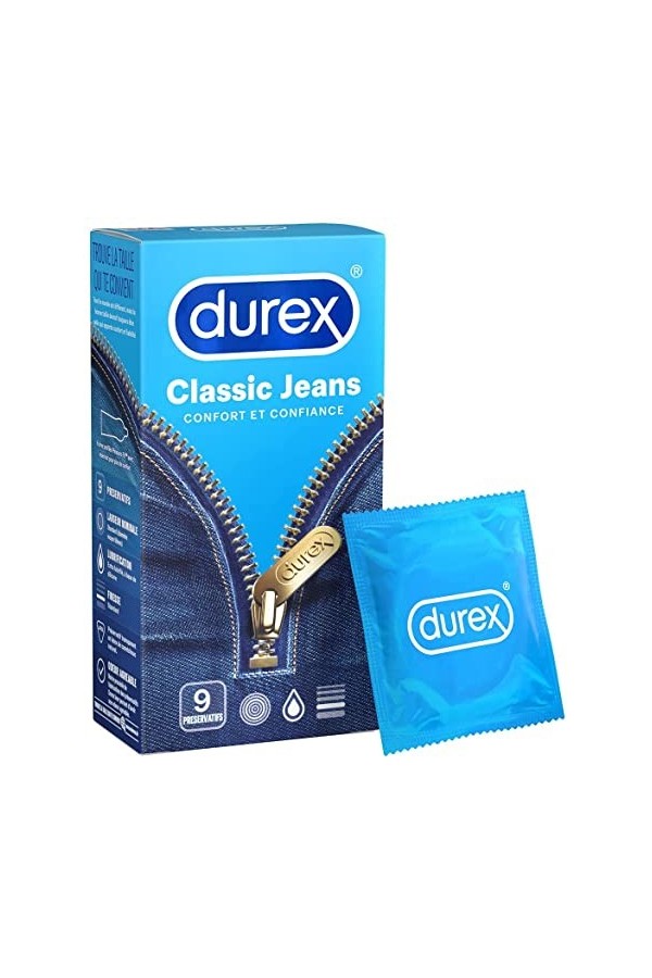 Durex Préservatif Classic Jeans confort et confiance - 3x9 Préservatifs…
