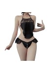 Ensemble de sous-vêtements en Dentelle pour Femmes Fleurs Dentelle Lingerie Tulle Pyjama Harnais poupées Ensemble Lingerie Py