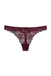 Lingerie Sexy Femme Coquine Hot Ouverte String en Dentelle avec Dos en T, Rouge, XL