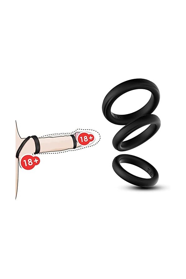 Amateur danneaux triangulaires pour hommes, silicone pour anneaux Panis pour hommes, amélioration de la performance sexuelle