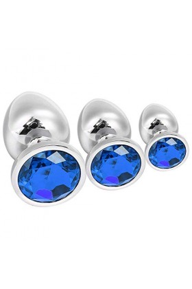 KSHSAA Ġôdể S?Xt?Y Dịldø Ġøđëmịché 3 Jouets En Diamant Bleu, 3 Tailles, Adaptés Aux Jeux Des Débutants Ḁṉḁl Plṳg Ḁṉḁle Femme 