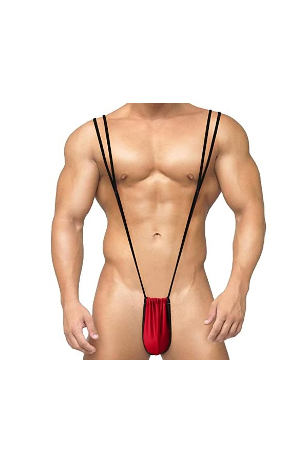 hehiy Hommes Sexy Bodysuit Thong Butler Costume sous-vêtements Lingerie Erotique Panties Briefs Underwear sous-vêtements Érot