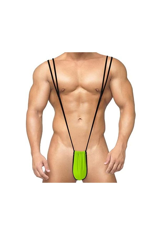 hehiy Hommes Sexy Bodysuit Thong Butler Costume sous-vêtements Lingerie Erotique Panties Briefs Underwear sous-vêtements Érot