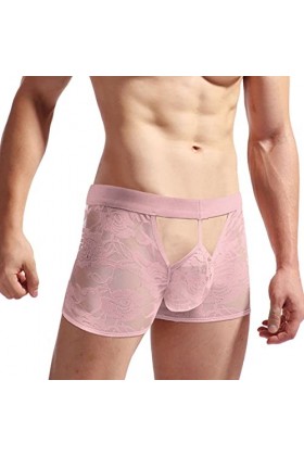 hehiy Homme sous-vêtement Sexy Erotique Boxer Bombée Slips Érotiques Transparents Slips Taille Basse Slips sous-vêtements Sex