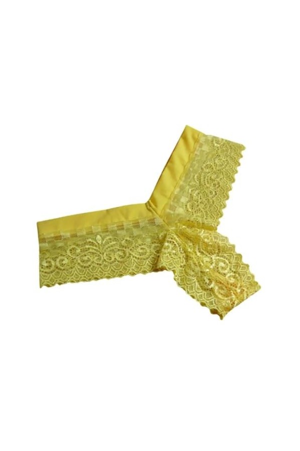 GRRKDFQ Sexy Lingerie Érotique String en Dentelle Ajouré, Rose Rouge, Taille Unique