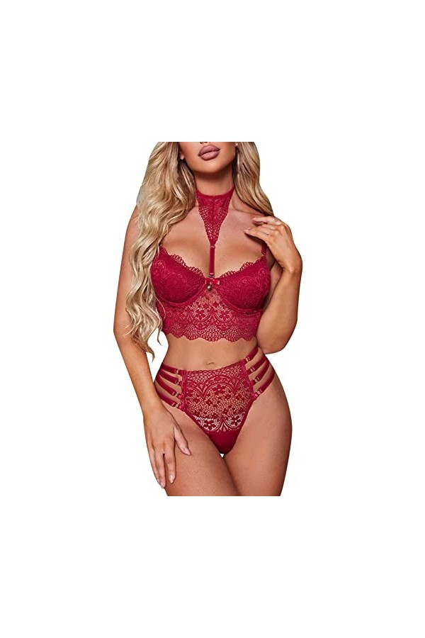 sous Vêtements Sexy Femme Coquine Hot, Femmes Noir Dentelle Sexy Ouvert Entrejambe Bas Crotchles RéSille Lingerie Lingerie Pu