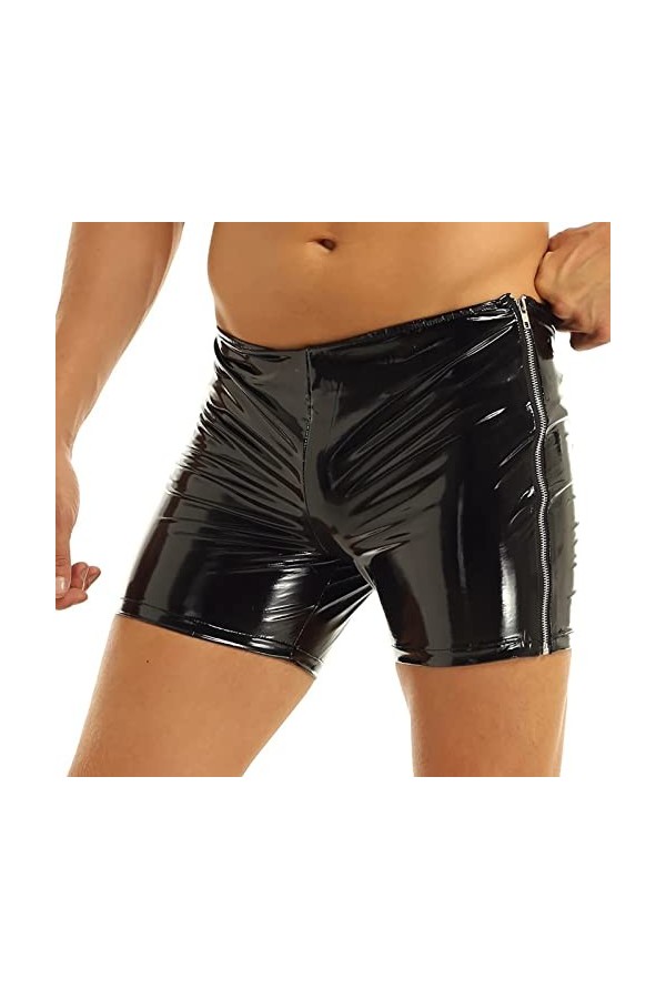 Mymyguoe Culotte homme dentelle transparente boxer sexy taille basse sans couture boxer transparent sport slip short filet de