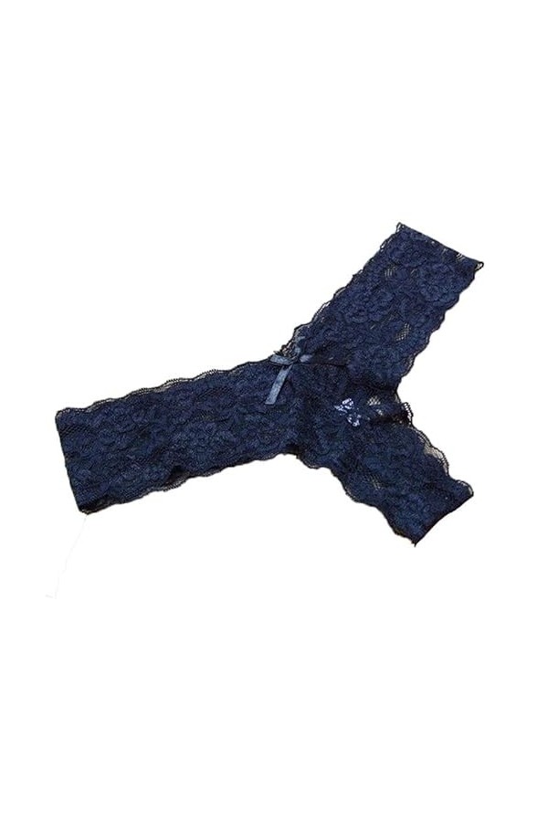 GRRKDFQ Lingerie Sexy Hot Chaude G String String Tentation Dentelle Transparente Culotte,Noir,Taille Unique