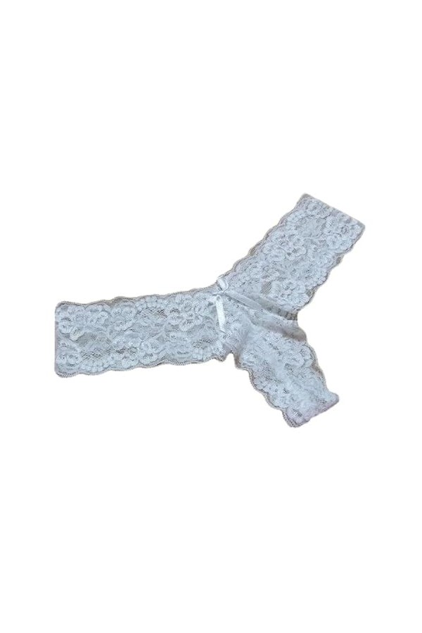 GRRKDFQ Lingerie Sexy Hot Chaude G String String Tentation Dentelle Transparente Culotte,Noir,Taille Unique