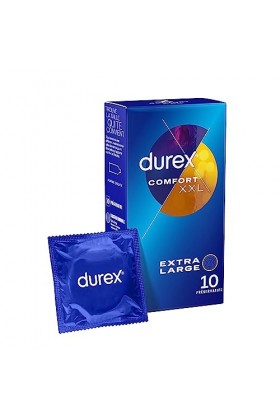 DUREX - Lot de 2 Boîtes de Préservatifs Confort XXL x10 - Nude XL x8