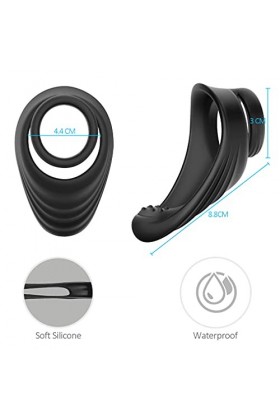 - Ğôde Forte Télécommande Double Pénién Vibrant M-Asseur T-Shirt Anneau Vibrant PéNis Plaisir Anneau Anneau PéNis Homme Sèx