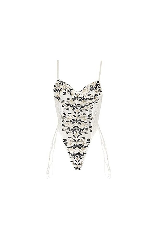 Sexy Femme Ensemble Lingerie Sexy Femme Coquine Hot Sexy Bodysuit sous-vêtements Sexy pour Femmes Impression Maille épissée S