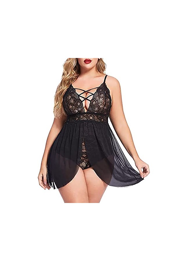 sous Vêtements Sexy Femme Coquine Hot, Femme Lingerie Sexy Ouver éotique sous Vêtements de Nuit en Bretelle Erotique Nuisette