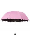 Lagiwa Parapluie pliant Magique apparition motifs fleurs sous la pluie - Couleur au choix avec 1 cadeau bonus Rose clair 