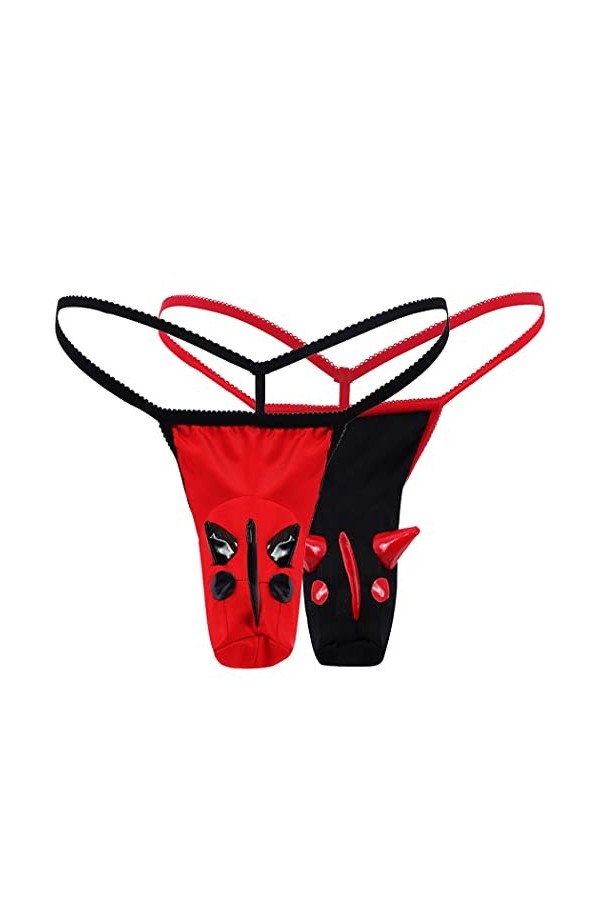 Anzhee Hommes Sexy String Éléphant Thong pour Hommes Sous-vêtements Pouch Slips Drôle G-string Mankini Sous-vêtements, Oreill
