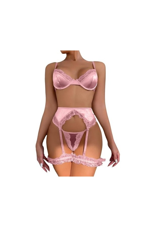 sous Vêtements Femme Sexy Hot, Femmes Noir Dentelle Sexy Ouvert Entrejambe Bas Crotchles RéSille Lingerie Lingerie Pure Linge