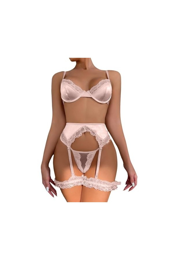 sous Vêtements Femme Sexy Hot, Femmes Noir Dentelle Sexy Ouvert Entrejambe Bas Crotchles RéSille Lingerie Lingerie Pure Linge
