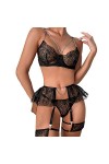 Ensemble Lingerie Sexy Femme Érotique, Ensemble de Lingerie pour Femmes avec Porte-Jarretelles Soutien-Gorge Sexy et Culotte 