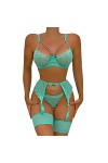 Zannycn Ensemble de lingerie sexy en dentelle pour femme - Ensemble de sous-vêtements - Ensemble de lingerie érotique - Souti