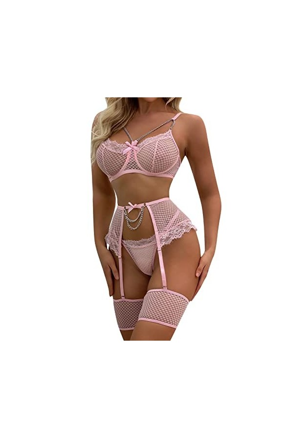 Zannycn Ensemble de lingerie sexy pour femme - Ensemble de lingerie sexy pour femme - Ensemble de lingerie érotique - Soutien