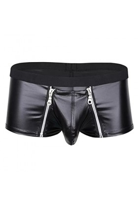 Mymyguoe Culotte homme dentelle transparente boxer sexy taille basse sans couture boxer transparent sport slip short filet de