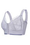 Menstruelle Sexy Femmes Pleine Coupe Mince sous-vêtements Grande Taille Bouton Avant sans Fil Sport Dentelle Soutien-Gorge Po