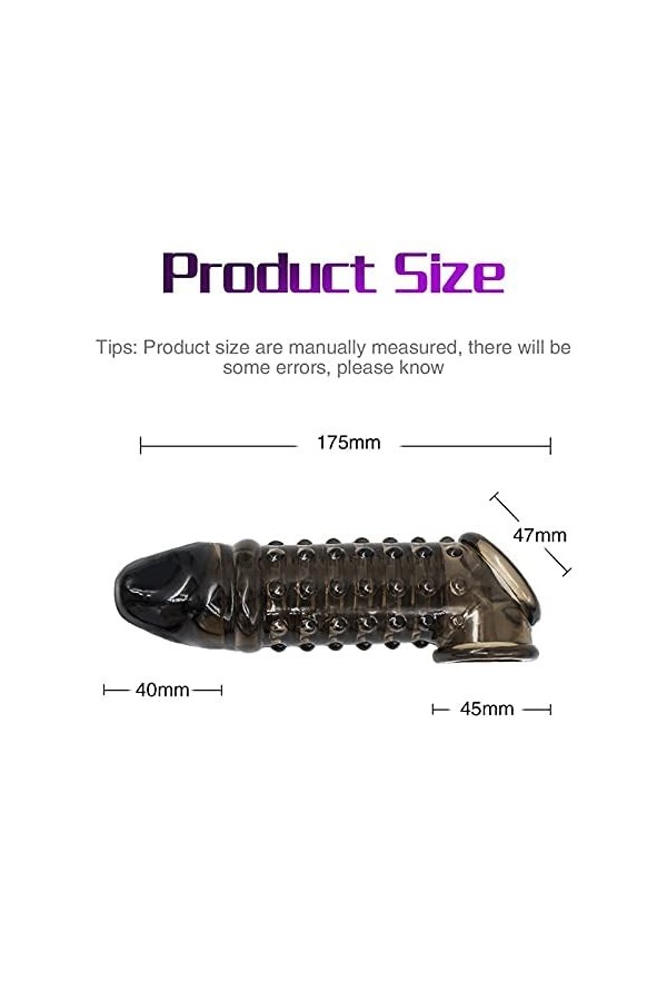 HIFFEY Gøđe Réaliste P-Êňis Extenseur Plaisir Couple Manchon de Pénǐš Pour Hommes Thread Extension Cock Sleeves Dick Sock Pré