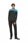 Smiffys Uniforme scientifique Star Trek Voyager sous licence officielle, Homme, 52669L, noir/bleu, L-Size 42"-44"