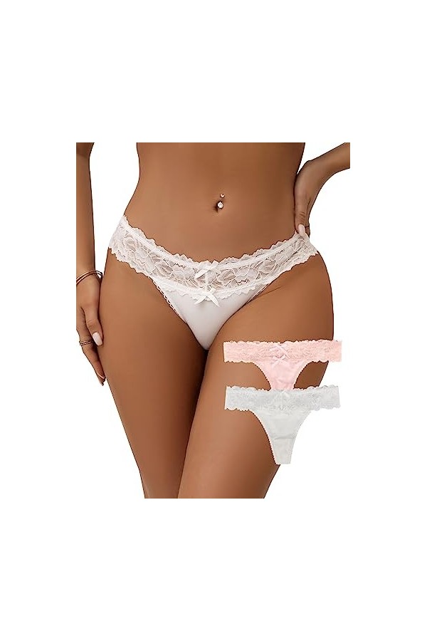 Culotte Femme String Femme Sexy Chic String Femme Grande Taille Culotte Dentelle Tanga Slips Femme Tanga Dentelle Stretch Sli